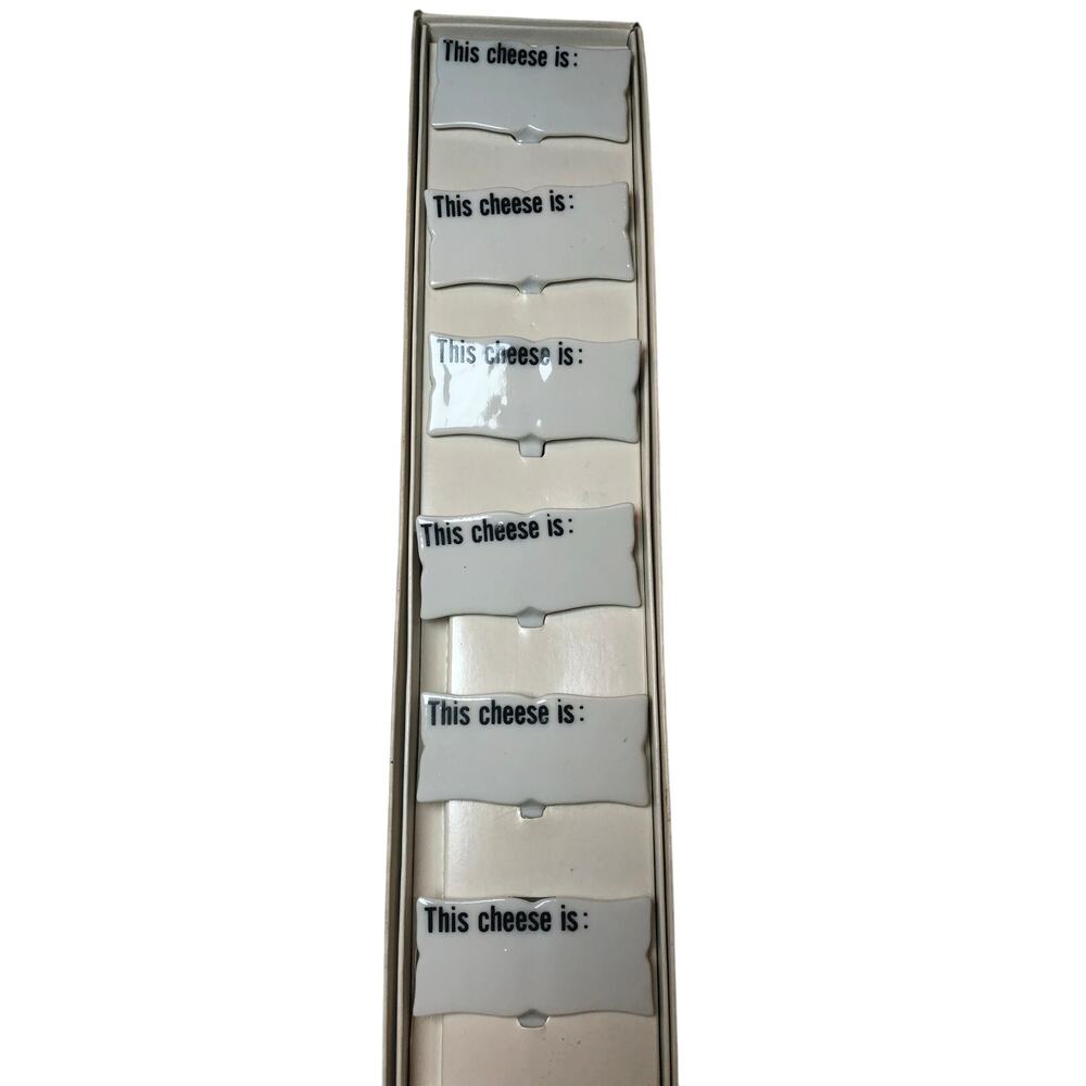 Sheffield Porcelain Cheese Markers
6 PCs 2 1/4x 2” New in box